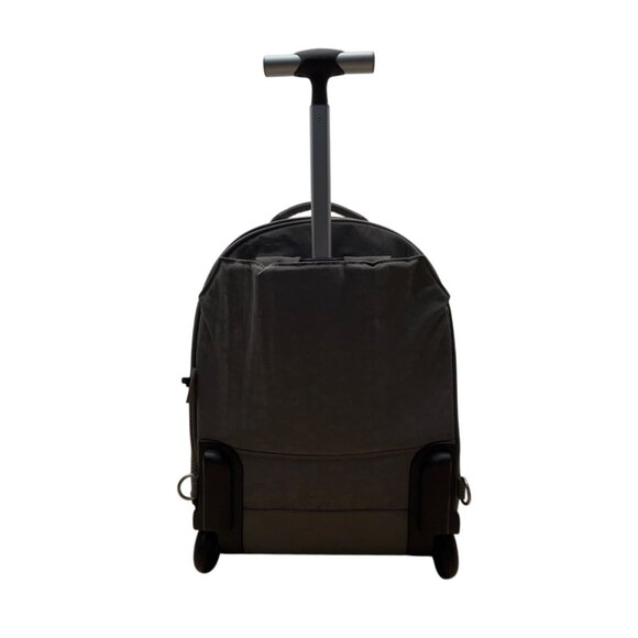 Kipling Gray Monkey Charm Adjustable Straps Trolley Handle Wheeled Backpack Sz M - Picture 11 of 16
